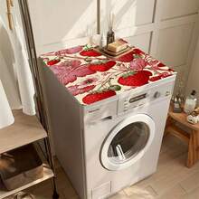 1pc Multi-Functional Washing Machine Pad - Scratch-Resistant, Moisture-Absorbing, Washing Machine And Refrigerator Protector Pad, Suitable For Laundry Room, Kitchen Countertop, Dishwasher-, Easy-Clean Surface, Fits Washing Machines, Modern Home Decor Design, Prevents Scratches And Spills - Retro Country-style Storage Rack - View 4
