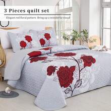 Quilt Set Queen 3 Pieces Boho Green Quilt Coverlet Set Soft Microfiber Lightweight Green Quilted Bedspread For All Season 90"X96"Bed Comforter Set Room Deocr Bedroom Deccor Home Décor Wedding Items,Birthday Decarations Spring Decor,Vintage Decor. - màu xanh lá - Xem 4