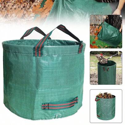 300L Heavy Duty Garden Waste Bag Reusable Waterproof Refuse Sack For Leaves Grass Bin 80 Gallon