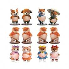 Hình dán trang trí điện thoại hình chú chó Corgi 3D mềm mại, màu hồng nhạt, thích hợp để bóp bụng và trang trí nhà cửa. - Nhiều màu - Xem 5
