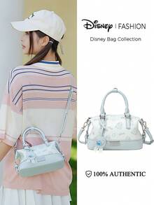 Disney 官方 Stitch 联名系列 Charm & Stitch 印花波士顿包 - 卡通印花单肩包，休闲时尚手提包，生日礼物 - 彩色 - 查看 14