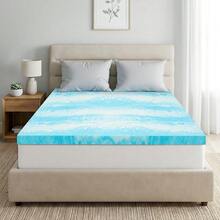 Memory Foam Mattress Topper Full - 3 Inch Gel Infused Bed Toppers, Pressure Relief Mattress Pad For Dorm Room, CertiPUR-US Certified - 2 Inches/Blue - 查看 2