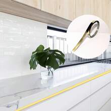 1 Cuộn băng keo kim loại tự dính trang trí tường bếp bằng thép không gỉ dài 2,44m/96,06in, phụ kiện trang trí nhà cửa. - A - Xem 6