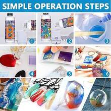 1:1 Epoxy Resin Kit, Transparent, Suitable For DIY Crafts, Jewelry Making, Casting Coating Art, Beginner Starter Set - B - View 3