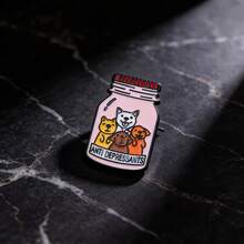 [Dog Brooch & Badge] Cross Border New Cute Dog Shaped Alloy Drip Oil Brooch, Dog Badge In Bottle, Clothing And Accessories Wholesale - Pink Color - View 2