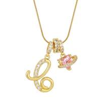 1 Mặt dây chuyền chữ cái bằng thép không gỉ, sang trọng, tối giản, dễ thương, đính đá Cubic Zirconia, có thể cá nhân hóa, là món quà độc đáo dành cho bạn gái và mẹ, kiểu dáng cổ điển và đơn giản, phù hợp cho cả nam và nữ, giản dị và dễ thương, có thể tùy chỉnh, là món quà lý tưởng cho bạn trai, bạn gái, bố, mẹ và gia đình. - Vàng - Xem 4