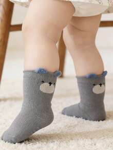 5 Pairs Baby Anti-Slip Floor Socks, Cute Cartoon Indoor Full Sole Toddler Learning Socks, Suitable For All Seasons - Multicolor - View 5
