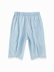 Balabala Quần cho bé mềm mại, nhẹ, thoáng khí, kiểu dáng thường ngày dễ thương mùa hè 2026 - Denim màu xanh nhạt - Xem 2