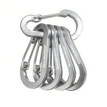 5 piezas Llavero de aleación de aluminio, ligero y portátil, gancho pequeño, adecuado para camping, senderismo, unisex - Multicolor - Ver 3