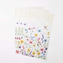 10/25/50 Pieces, Wildflower-Themed Gift Bags, Cute Small Handbags With Leaf And Floral Designs, Small Gift Wrapping Bags, Birthday Party Gift Bags, Small Handbags For Spring And Summer Parties, Mother's Day, Weddings, Baby Showers, And Tea Parties - 50 Items - View 10