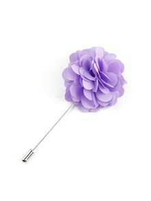 ZLQ&GOU Set de 3 piezas de corbata de poliéster color lavanda púrpura, alfiler de solapa y pañuelo de bolsillo para hombre, vestimenta formal para boda, fiesta, regalo, festival, regalo de graduación - Púrpura malva - Ver 5