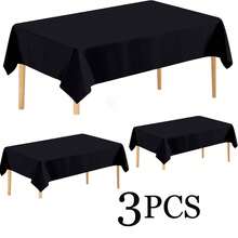 3/1 Pack/Disposable Plastic Tablecloth 54 Inches X 108 Inches, Premium PEVA Party Tablecloth Fits 6 To 8 Ft Tables, Suitable For Indoor Or Outdoor Party, Birthday, Wedding, Valentine's Day, Engagement, Anniversary, Buffet (Red) - Red - View 29