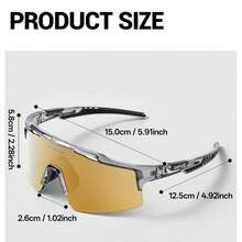 Kapvoe Half-Frame Fashion Sports Eyeglasses, Suitable For Outdoor, Travel, Driving And Daily Life. Windproof Sports Goggles, Suitable For Hiking, Running, Driving, Cycling And Fishing. Sports Style, Suitable For Beach, Unisex. - Multicolor - View 4