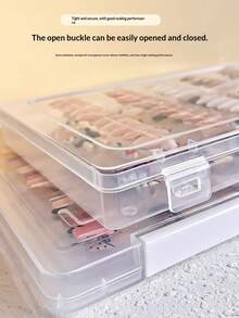 2件套美甲收纳盒，指甲油展示盒，大号美甲整理盒，防尘透明收纳册，适用于美甲、珠宝、五金、工艺用品 - 安全按扣设计，高品质首饰盒，办公用品 - 彩色 - 查看 2