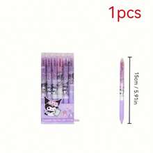 【SANRIO系列畅销产品】SANRIO可擦中性笔（1/2支装），可爱麻糬图案，可伸缩水晶蓝墨水，办公用品 - 多色 - 查看 4