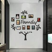 1 Set Acrylic DIY Combination Mirror Wall Stickers, Photo Frame Wall Decor Suitable For Living Room, Bedroom, Dining Room, Office, New Home, Gift - A - View 2