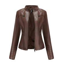 Women Outdoor Jackets - Coffee - View 1