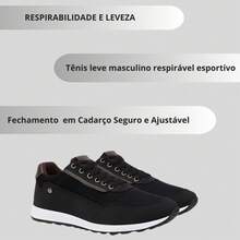 Men's Lightweight Comfortable Stretch Jogger Shoe Kit + Accessories: Watch, Wallet, And Belt - 咖啡棕 - 查看 5