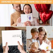 Premium Funny Thank You Cards Set Of 20 4x6 INCH Unique Teacher Appreciation Cards With Envelopes Cute Notes For Student Blank Notecards With Envelopes Matching Stickers Graduation Gift - As Pic - View 2
