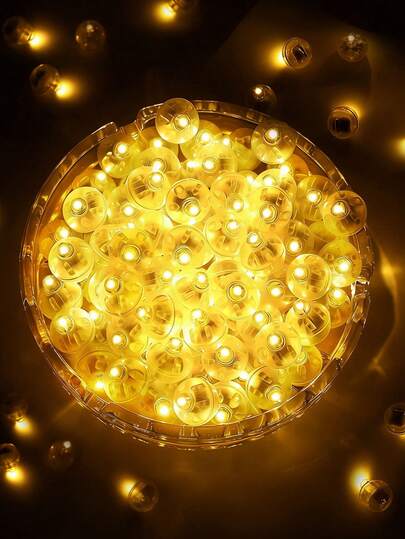 20pcs Warm White LED Balloon Lights, Round LED Flashing Ball Lights Suitable For Paper Lantern Balloons, Indoor Outdoor Party Events Birthday Wedding Decorations