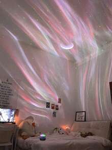 1pc Aurora Galaxy Projector Light, LED Starry Sky Projector Light, Remote-Controlled Northern Lights Projector Light, USB-Powered Decorative Night Light, Suitable For Bedrooms, Living Rooms, Rooms, Home Decor, Parties, Birthdays, Weddings - Colored Light - View 9
