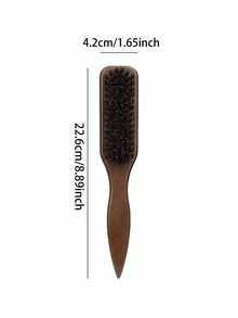 1pc Men's Beard Brush Styling Comb Multi-Function Trimming Tool Fine-Tooth Design Evenly Applies Pomade For Home And Travel Use - One Size - View 5