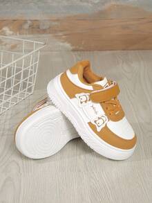 1 đôi giày thể thao trẻ em, giày casual đế mềm mới cho mùa xuân/thu, giày thể thao nhẹ cho bé gái. - Lạc đà - Xem 2