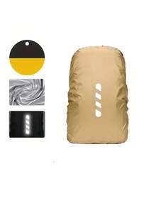 30-40L Reflective Canvas Backpack Rain Cover, Fluorescent Backpack Rain Poncho, Waterproof Foldable Hiking Raincover, Suitable As Gift For Students And Office Workers. Applicable For Outdoor Activities, Rainy Season, Anti-Dust/Anti-Theft/Cycling/Hiking/Camping/Travel, Nighttime Use. 2026 New, Back To School Season, Multiple Colors Available - A - View 13