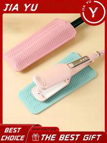 1 Tappetino in silicone extra large resistente al calore, custodia da viaggio portatile, per piastre arricciacapelli, piastre piatte e strumenti per lo styling dei capelli, tappetino resistente al calore per strumenti per capelli, custodia portatile per arricciacapelli. - nero - Visualizzare 5