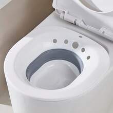 单包装可折叠痔疮坐浴盆，热水浴冲洗器，特殊清洁浸泡，孕妇浴盆，痔疮坐浴盆，马桶座圈，产后护理坐浴套装，可折叠女性专用 - 彩色 - 查看 13