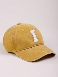 1pc Kids Yellow Baseball Cap With 26 Letters, Classic Washed Baseball Hat Suitable For Baby Boys And Girls, Outdoor Activities And Daily Wear, Sun Protection - Multicolor - View 28