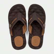 Cartago Men's Flip Flops 12530 Cart4go Aegean IV Finger Ad - Màu nâu tối - Xem 3