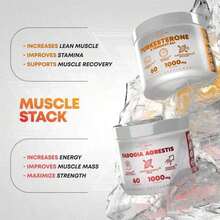 Muscle Stack By Peak Revival-X – 2000mg Formula – Turkesterone, Tongkat Ali & Fadogia – Testosterone Boost, Muscle Growth & Fast Recovery - 1set - View 2