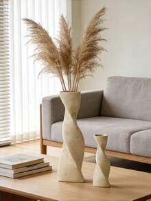 1pc Geometric Twisted Vase, Minimalist Yet Creative Geometric Rotating Vase, Suitable For Home, Living Room, Desk And Foyer Decor - Geometric Twist - View 2