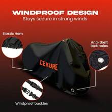 Bike Cover For 2 Bikes - 600D Bike Covers Outdoor Storage Waterproof & Heavy Duty, Bicycle Cover For 2 EBike, Mountain Bike, Road Bike, Hybrid Bike, Beach Cruiser Bike, Scooter And More - A - View 7