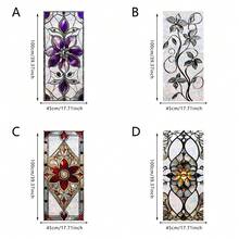 1pc Rainbow Colored Glass Window Film, Elegant Floral Mandala Pattern, Static Cling, Privacy Protection, Removable Window Decal, Suitable For Home, Office, Living Room - Multicolor - View 14