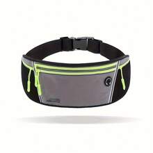 Slim Running Belt Fanny Pack, Waist Bag For Hiking, Cycling, And Workouts, Reflective Jogging Pouch, Travel Holder For Money And Phone, Additions For Running Gear - Grey - View 3