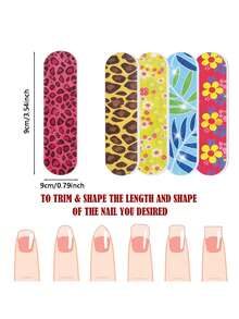 5pcs/20pcs/50pcs-Assorted Mini Nail Files 180 Grit-Double-Sided Disposable Nail Files, Suitable For Natural Nails And Manicure Sets. - Multicolor - View 5