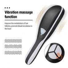 Hailicare Lược massage da đầu với 3 chế độ rung và đèn đỏ xanh, 46 đầu massage, sạc USB, giúp thư giãn da đầu hiệu quả, món quà lý tưởng cho Ngày của Mẹ. - màu đen - Xem 3