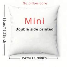 1pc Customizable Photo And Text Style Square Pillow Cover, Personalized Photo And Text Design, Hand Wash Only, Fun Themed Unique Birthday And Anniversary Gift Photo And Text Customization - Love a - View 18