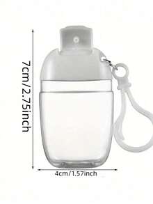 Transparent Empty Bottles, No-Wash Hand Sanitizer, Travel Storage Rack, Hook, Keychain, White Flip Cover, Reusable, Portable Empty Bottles, Refillable Cosmetic Containers, Essential For Travel, Daily Necessities, Suitable For Festivals, Back-To-School, Vacations And Trips - Clear - View 5