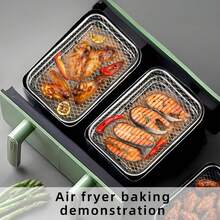 Stackable Air Fryer Dehydrator Rack, Stainless Steel Air Fryer Accessories, Durable Structure, Dishwasher - Multicolor - View 7