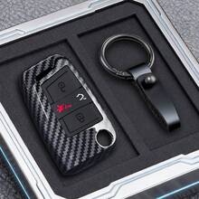 Bộ 4 vỏ bọc chìa khóa xe hơi bằng nhựa ABS họa tiết sợi carbon, phù hợp với các dòng xe Golf 7 MK7, Tiguan MK2, SEAT Ateca Leon FR 2 Ibiza, Octavia A7. - Loại A - Xem 10
