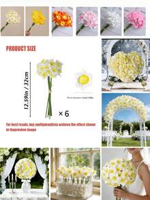 Artificial Daffodil Flowers, Luxury Silk Floral Decor, Living Room And Dining Table Floral Arrangement, Lifelike Flower Bouquet - Multicolor - View 8