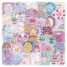 50 Pcs Holographic & Glittery Irregular-Shaped Stickers - Positive & Motivational Sparkle Decals With Fun Designs; Ideal For Decorating Laptops, Mobile Phones, E-Readers, And As Gifts For Readers - Reflective Stickers - Multicolor - View 12