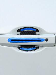 8pcs Car Door Handle Protective Luminous Stickers, Blue, Yellow, Green, White Door Handle Decals, Reflective Anti-Scratch Anti-Collision Strips - A - View 15