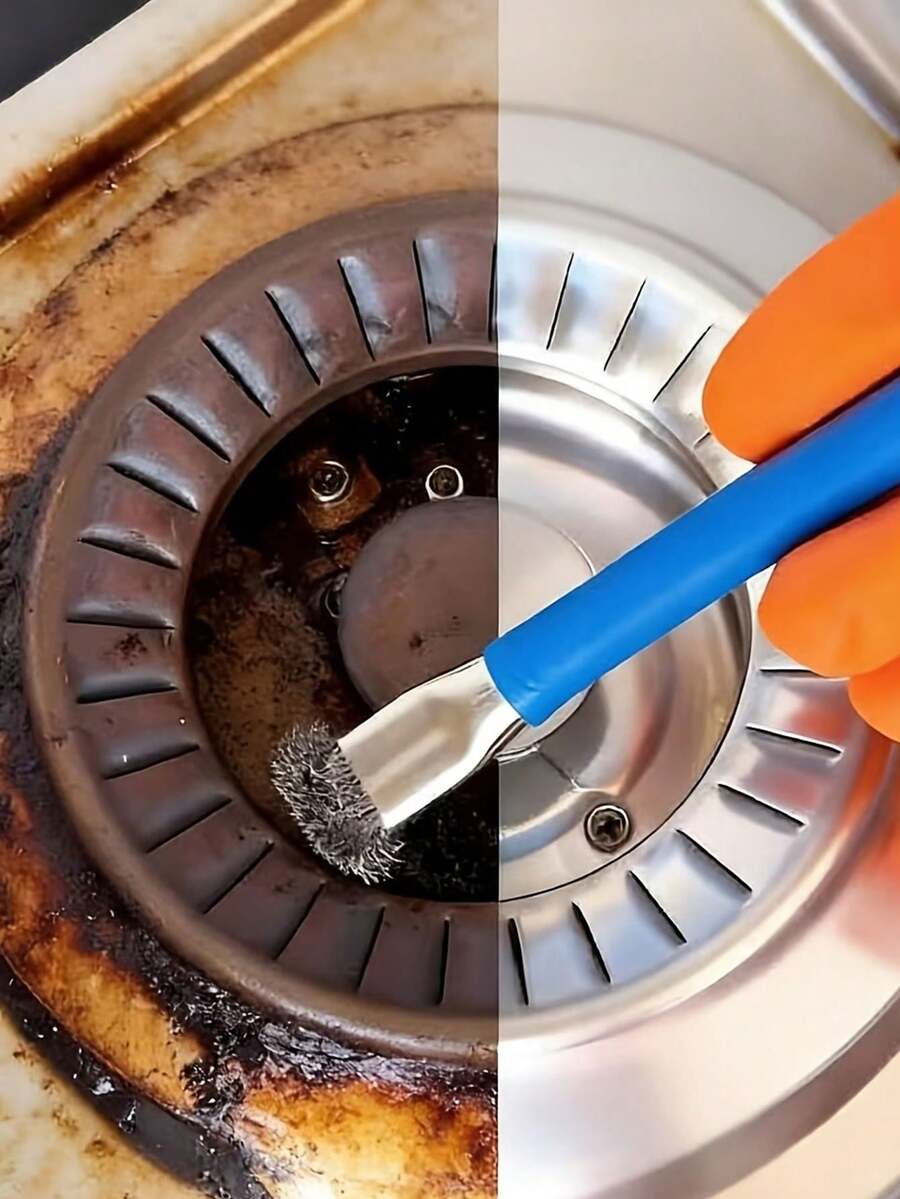 Multifunctional Dual-Head Stainless Steel Cleaning Brush - Versatile Crevice Cleaning Tool For Stovetops And Appliance Panels - Essential Household Cleaning Tool - Multicolor - View 1
