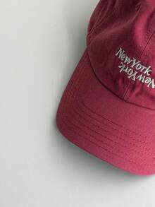 Soft Crown Minimalist Letter Embroidery Baseball Cap, Unisex Versatile American Style Snapback Hat, Retro Design Suitable For Large Head Circumference, Gray Color Skater Hippie Chicks Style - Newyork Embroidery - View 7