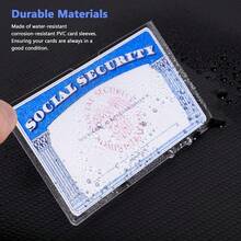 20-Pack Premium Transparent Card Sleeves - Durable PVC Waterproof Protector Sleeves Suitable For Social Security Cards, Health Insurance Cards, Credit Cards, ID Cards And Driver Licenses, Anti-Scratch Clear Card Holders For Daily Wallet Use - Multicolor - View 5