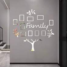 1 Set Acrylic DIY Combination Mirror Wall Stickers, Photo Frame Wall Decor Suitable For Living Room, Bedroom, Dining Room, Office, New Home, Gift - A - View 6